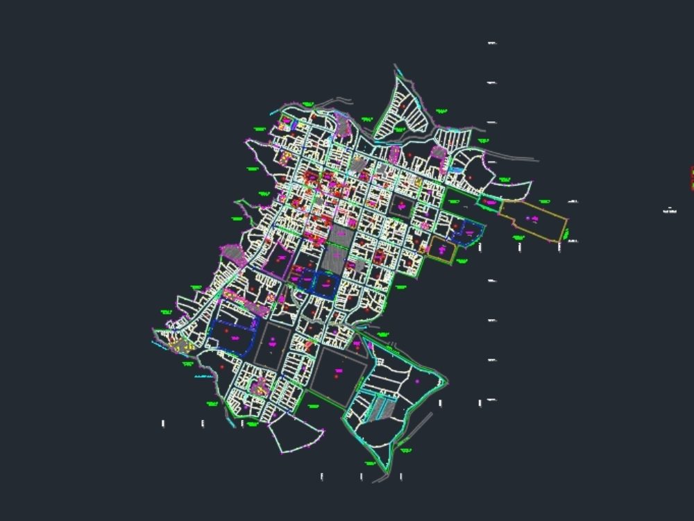 Mapa  urbano georeferenciado de san miguel de pallaques