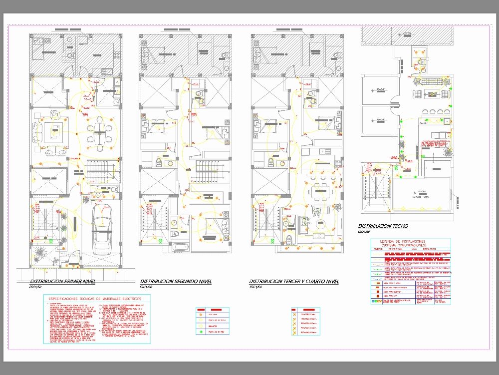 Multifamily Housing Electrical Installations In AutoCAD | CAD library