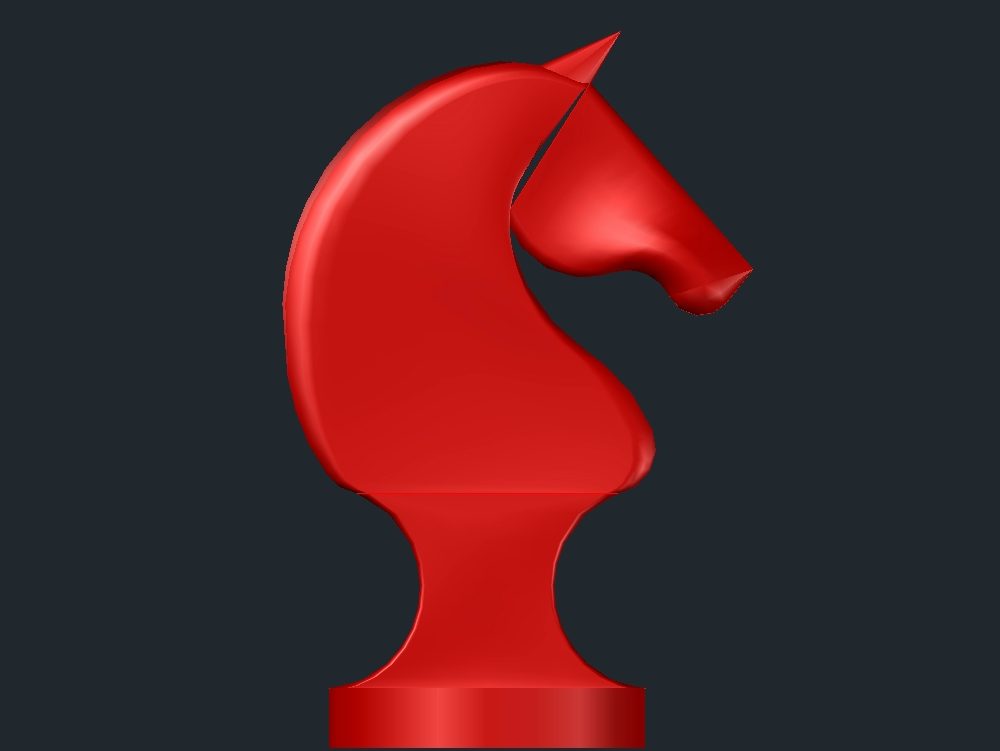 cavalo de xadrez 3d