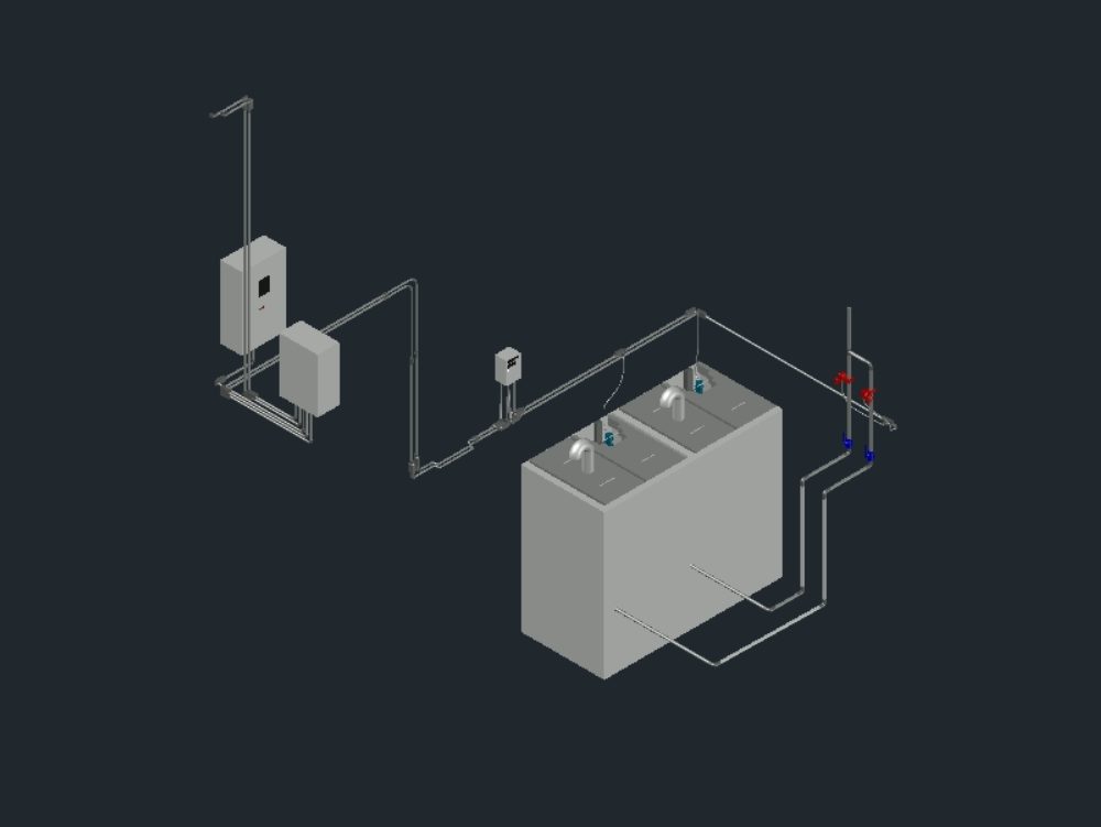 Assemblage typique - système de contrôle de niveau tk liquide de refroidissement de fonderie