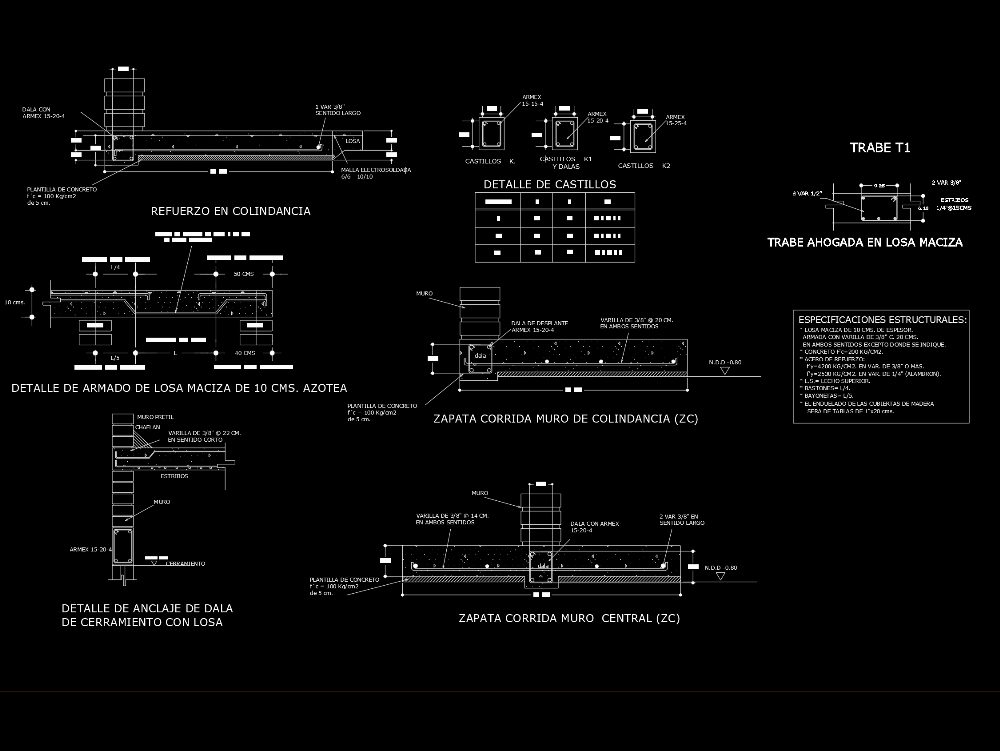 Structural Details of Reinforced Concrete in AutoCAD | CAD library