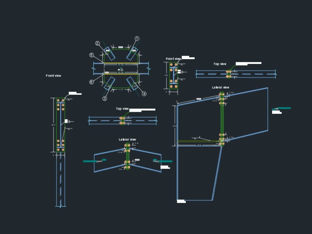 Detalhes de conexões para edifícios industriais em aço