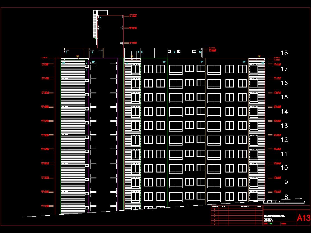 Tìm hiểu về tòa nhà chung cư đa tầng trong AutoCAD thông qua hình ảnh này! AutoCAD là một công cụ tuyệt vời để thiết kế kiến trúc tòa nhà. Hình ảnh này cho phép bạn đánh giá tổng thể về các phòng, tầm nhìn và môi trường sống trong tòa nhà. Xem và khám phá chi tiết!