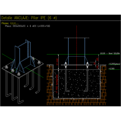 Union metalica - anclaje de columna