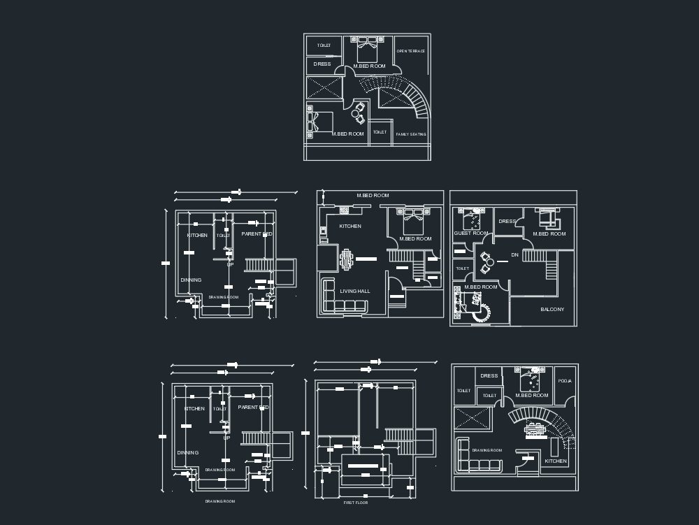 Casa de apartamentos de 4bhk en india con 2 plantas y 2 opciones
