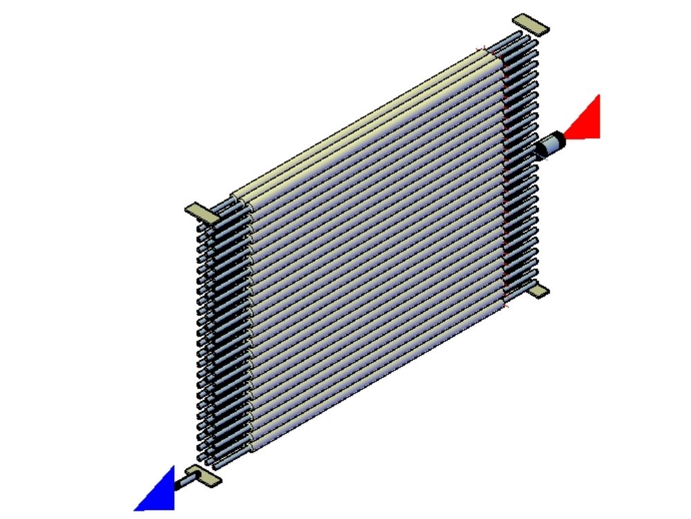 Finned tube radiator for water cooling; isolated refrigerant system