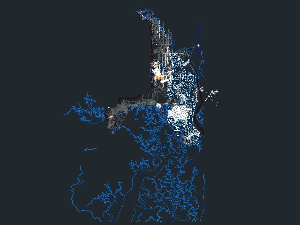 Projeto do mapa da cidade de Guayaquil