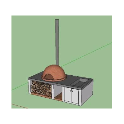 Asador rustico - horno de barro