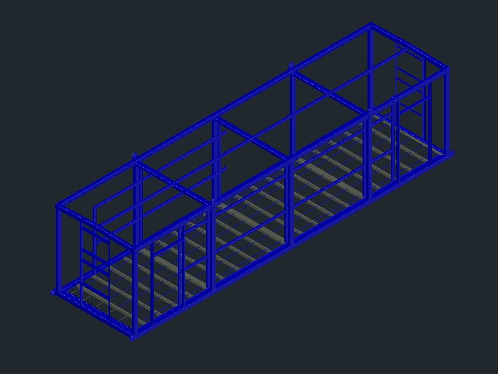 Mechanical structure of a 3d shelter