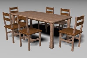Sala de jantar em madeira 6 pax max