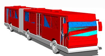 Bogotá transmilenio articulated bus