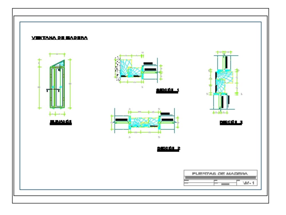 Detailplan für Holzfenster