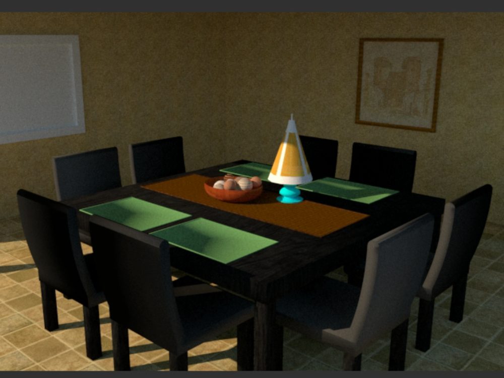 Salas de jantar para colocar em seu modelo 3d
