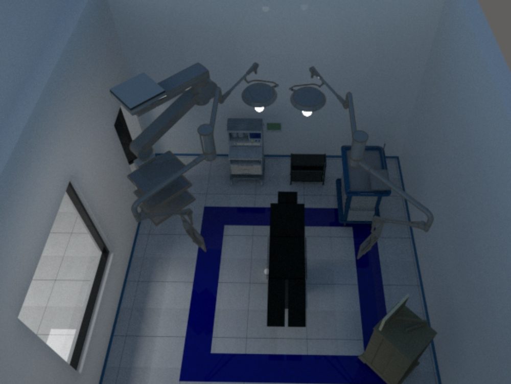 Operationssaal mit Möbeln
