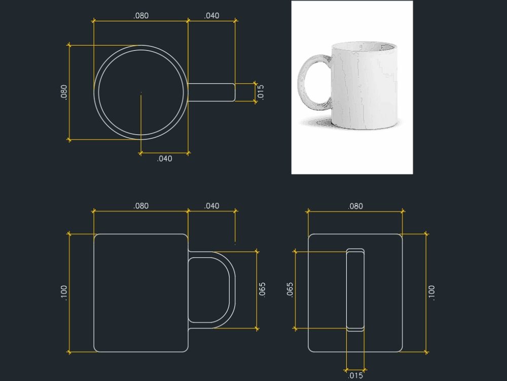 Basic white cup - detail
