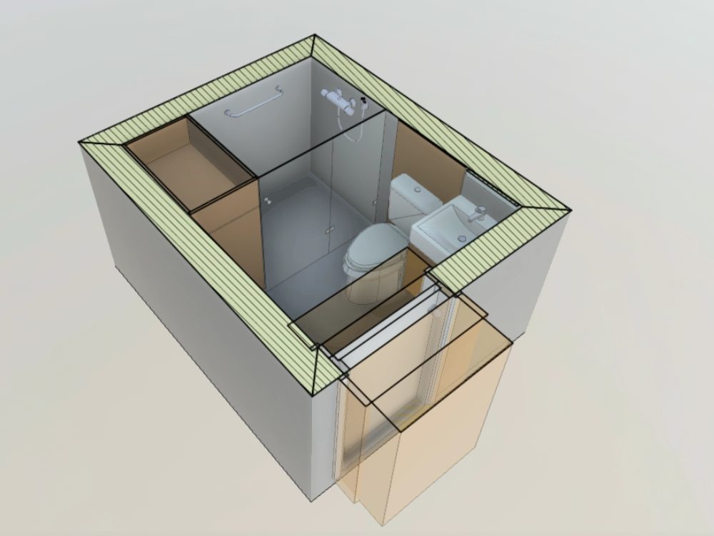 Umbau eines kleinen Badezimmers in einem Einfamilienhaus ifc