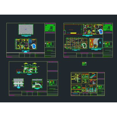 2-story pool house; Architecture plans