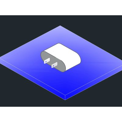 Isometria de un cargador de celular