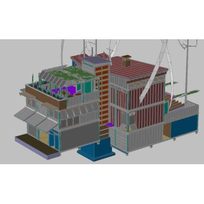 Casa container 3d