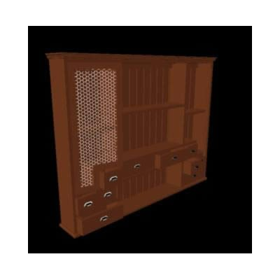 Armario de madera 3d
