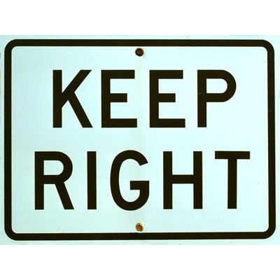 Senal Vial Keep Right