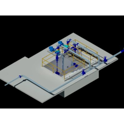 Pompes dans la plate-forme d'extraction