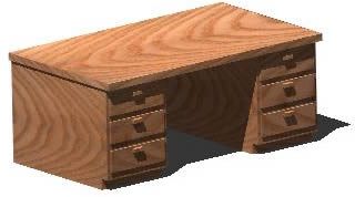 Desk with double drawer