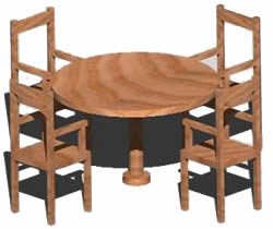 3D runder Tisch