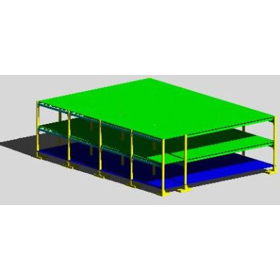Estructura losa doble t 3d