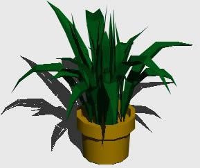 pianta in vaso 3d