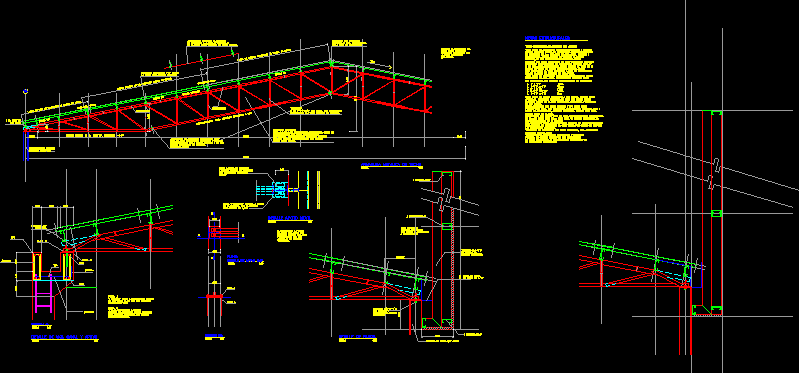 Metal truss detail