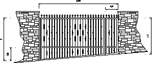 Forged steel farm entrance gate