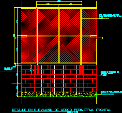 Cerco De Malla Ciclon - Cerco En AutoCAD | Librería CAD