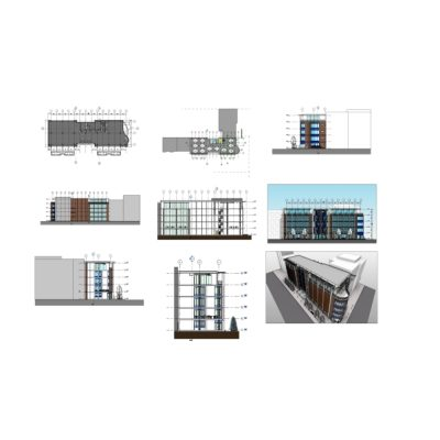 5-story office buildings in revit 2017