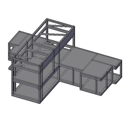 Estructura de vivienda 3d