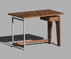 Schreibtisch mit Schubladen 3d
