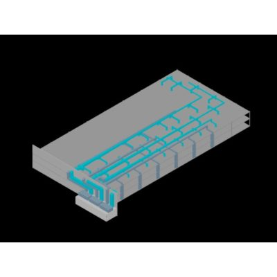 Ducteria de aire acondicionado en 3d