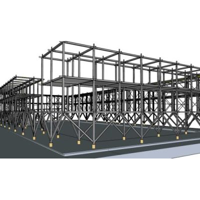 struttura in acciaio 3d