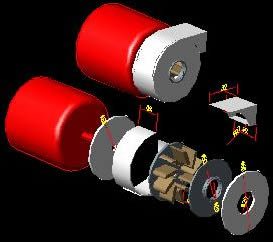 Diseño bomba de acuario 3d