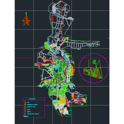 Plano Urbano de Girón - Santander - Colombia