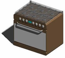 3d built-in stove