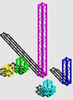 Truss - structural modular system for stage lighting