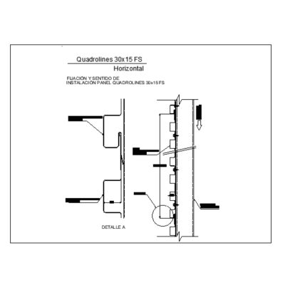 Sheet fixing detail in vertical elements