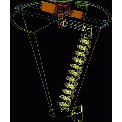 parafuso helicoidal interno 3d