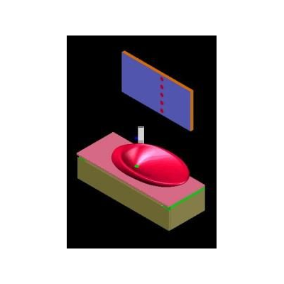 Mueble para bano 3d