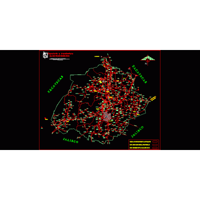 Mapa del estado de aguascalientes