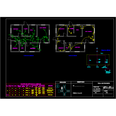 Poryecto electrico de casa de 70 m2