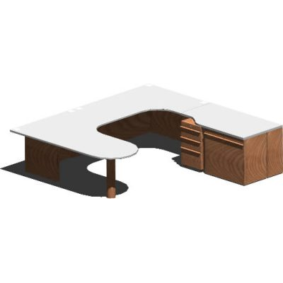 Escritorio en 3d de gerencia