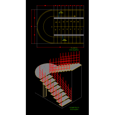 Escalera isometrico