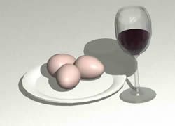 Eggs and wine